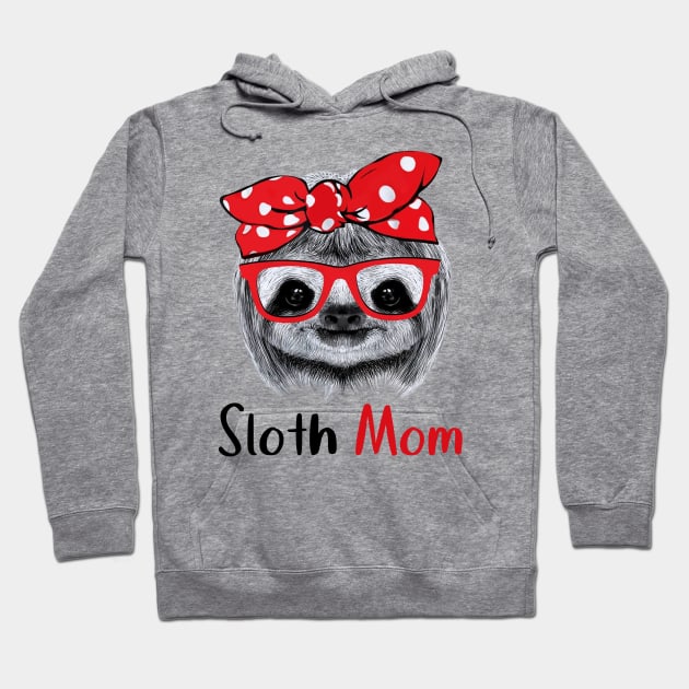 Sloth Mom With Dot Turban Hoodie by heryes store